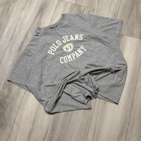 Polo Jeans Co. Ralph Lauren Other - Polo Jeans Co Ralph Lauren Mens XL Gray Graphic T-Shirt 67 Logo Short Sleeve